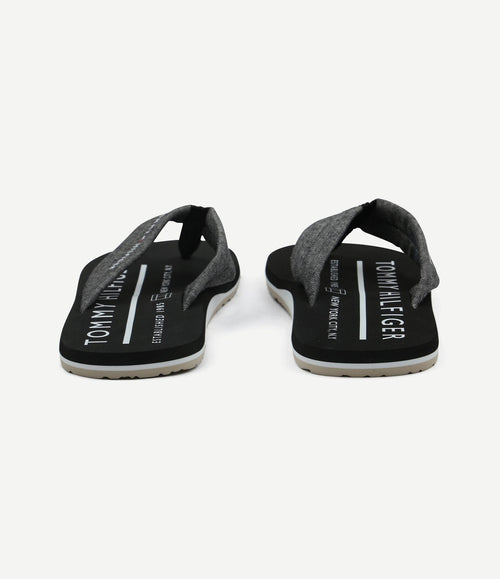 Flip flops chambray zwart