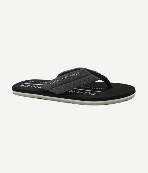 Flip flops chambray zwart