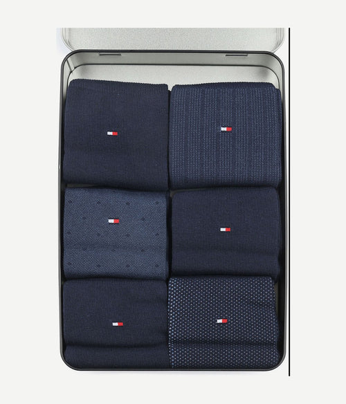 Tommy Hilfiger giftbox (6-pack) donkerblauw