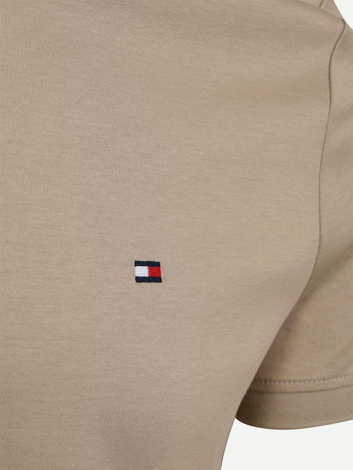 Half-zip polo interlock beige