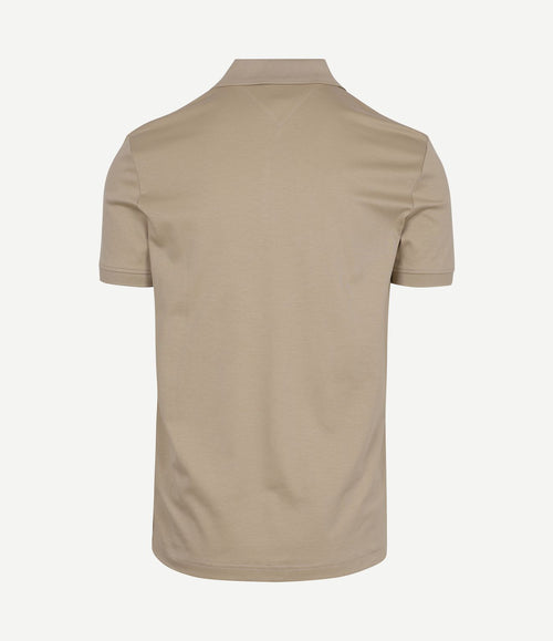 Half-zip polo interlock beige