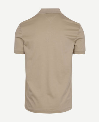 Half-zip polo interlock beige
