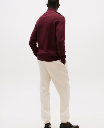 Tommy Hilfiger halve rits trui essential bordeaux | Regular-fit