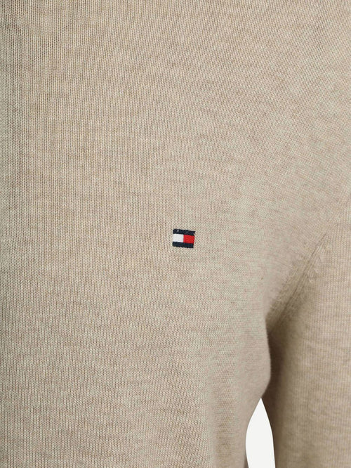 halve rits trui essential greige