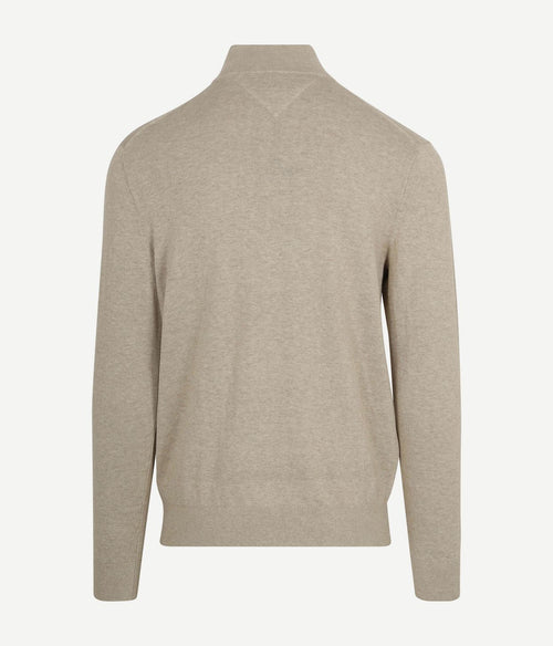 halve rits trui essential greige