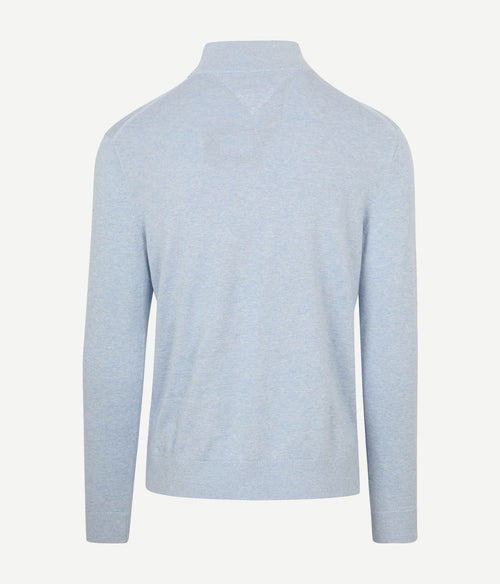 Tommy Hilfiger halve rits trui essential lichtblauw | Regular-fit