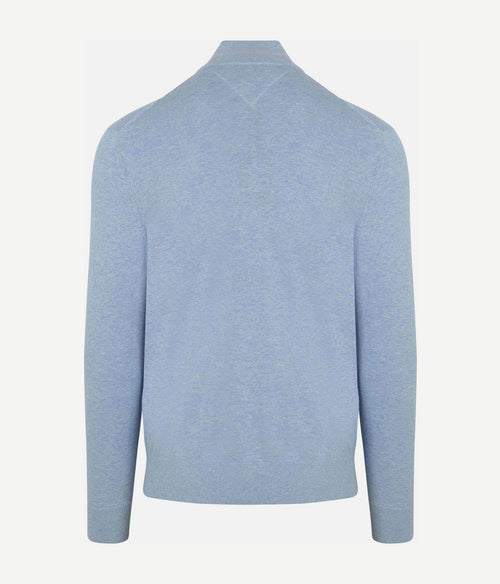 halve rits trui essential lichtblauw