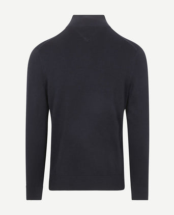 Tommy Hilfiger halve rits trui essential donkerblauw | Regular-fit