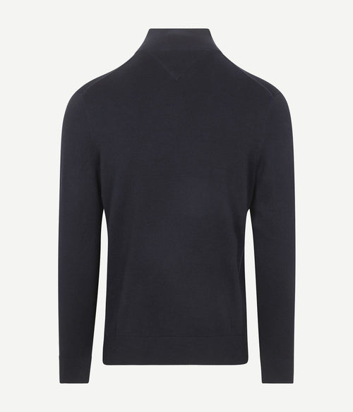 Tommy Hilfiger halve rits trui essential donkerblauw | Regular-fit