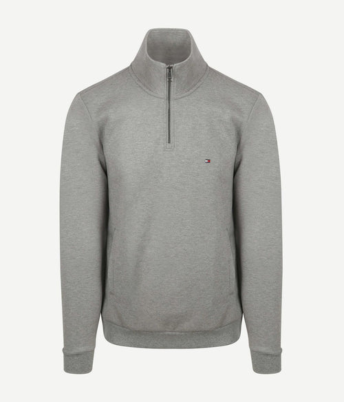 Tommy Hilfiger halve rits trui intechno grijs | Regular-fit