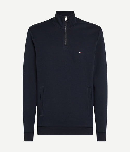 Tommy Hilfiger halve rits trui intechno donkerblauw | Regular-fit