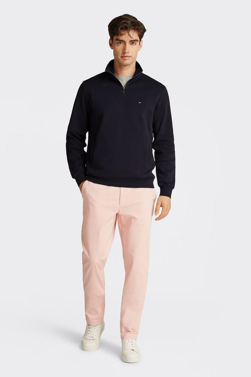 Tommy Hilfiger halve rits trui intechno donkerblauw | Regular-fit