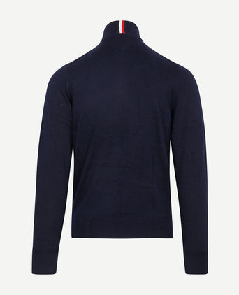 Tommy Hilfiger halve rits trui donkerblauw | Regular-fit