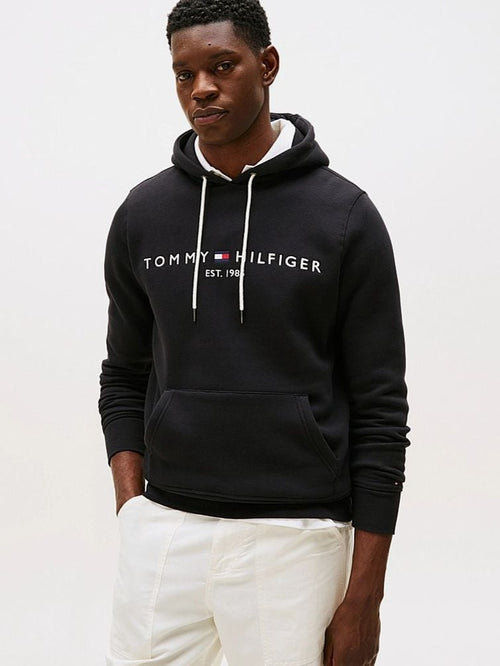 Tommy Hilfiger hoodie core zwart | Regular-fit