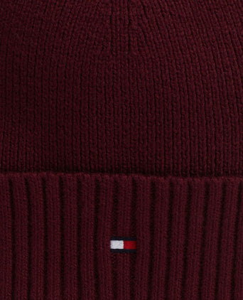 Tommy Hilfiger knitted muts bordeaux