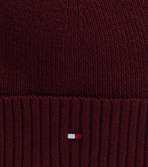 Tommy Hilfiger knitted muts bordeaux