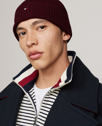 Tommy Hilfiger knitted muts bordeaux