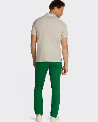 Linen piqué poloshirt beige