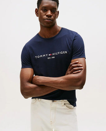 Tommy Hilfiger logo t-shirt donkerblauw