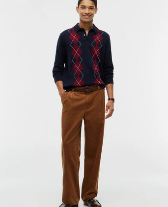 Long sleeve poloshirt checks