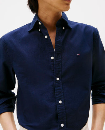 Tommy Hilfiger Oxford overhemd donkerblauw | Regular-fit