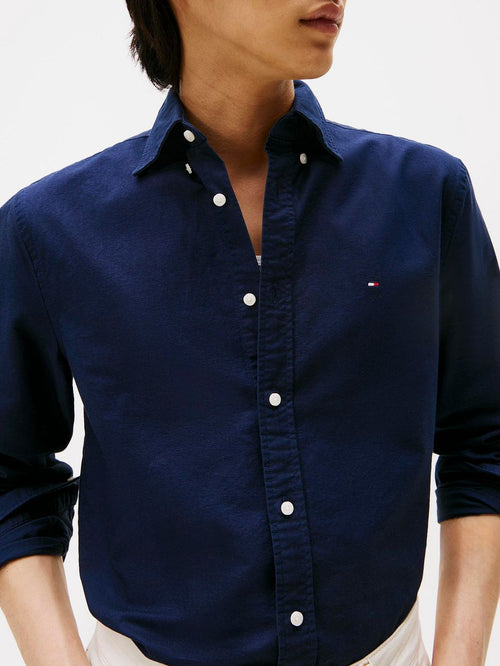 Tommy Hilfiger Oxford overhemd donkerblauw | Regular-fit