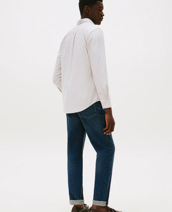 Tommy Hilfiger Oxford overhemd streep beige | Regular-fit