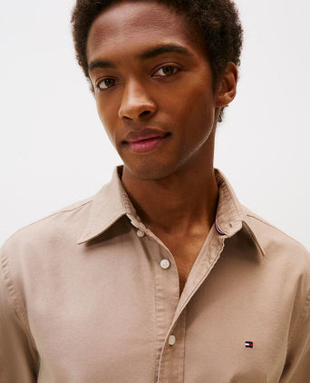 Tommy Hilfiger Oxford overhemd camel | Regular-fit