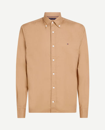Overhemd brushed beige