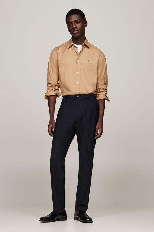 Tommy Hilfiger overhemd brushed beige | Regular-fit