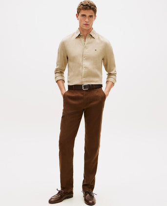 Overhemd linnen beige