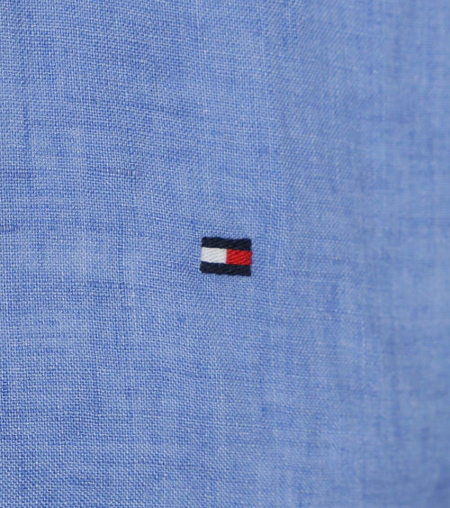 Tommy Hilfiger overhemd linnen blauw | Regular-fit