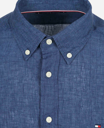 Overhemd linnen indigo