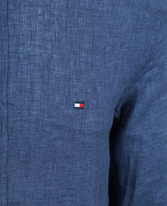 Overhemd linnen indigo