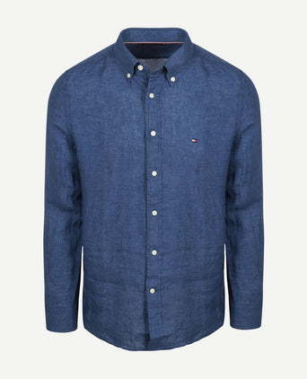 Overhemd linnen indigo