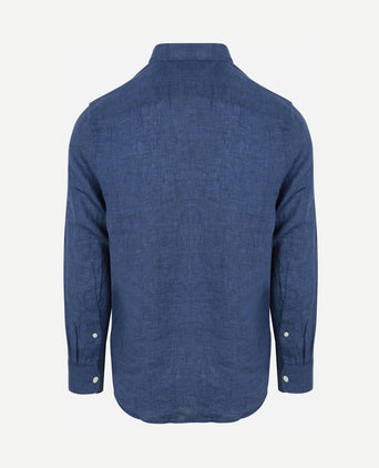 Overhemd linnen indigo