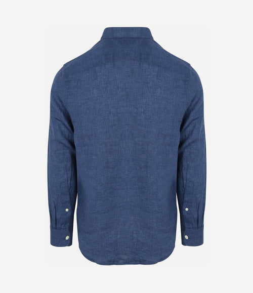 Overhemd linnen indigo