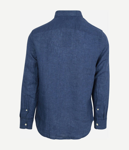 Overhemd linnen indigo