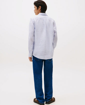 Overhemd linnen licht blauw