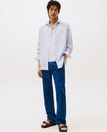 Overhemd linnen licht blauw