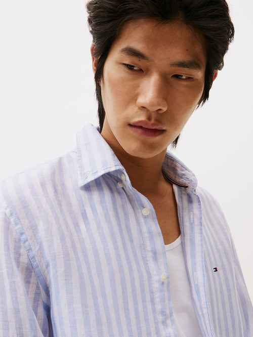 Overhemd linnen licht blauw