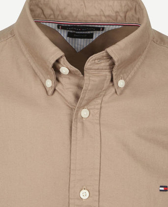 Tommy Hilfiger Oxford overhemd camel | Regular-fit