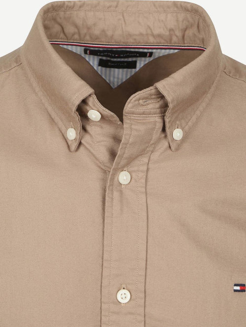 Tommy Hilfiger Oxford overhemd camel | Regular-fit