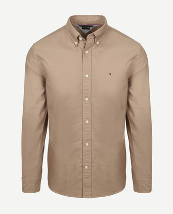 Tommy Hilfiger Oxford overhemd camel | Regular-fit