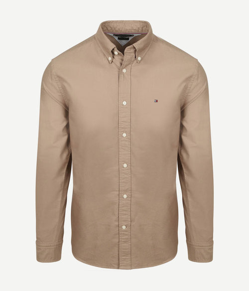 Tommy Hilfiger Oxford overhemd camel | Regular-fit