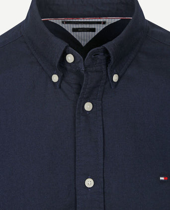 Tommy Hilfiger Oxford overhemd donkerblauw | Regular-fit