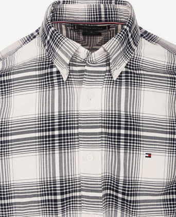 Tommy Hilfiger Oxford overhemd ruit blauw | Regular-fit