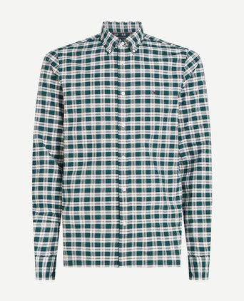 Tommy Hilfiger Oxford overhemd ruit groen | Regular-fit