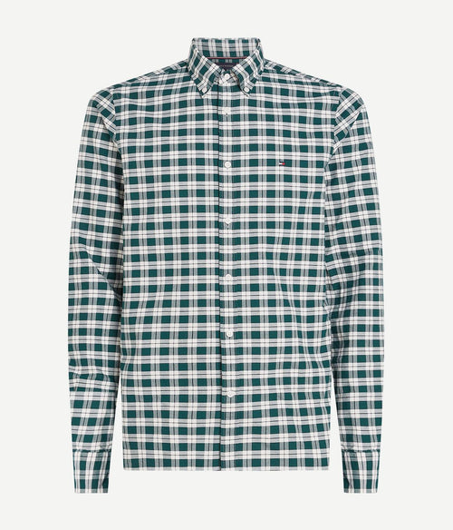 Tommy Hilfiger Oxford overhemd ruit groen | Regular-fit
