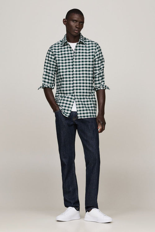 Tommy Hilfiger Oxford overhemd ruit groen | Regular-fit